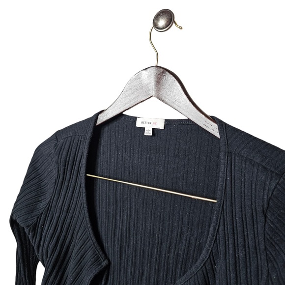 Women’s Long Sleeve Navy Top Cardigan Bow Closures - Amazing Condition - Picture 3 of 5